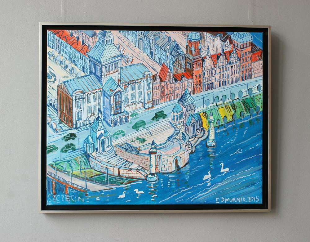 Edward Dwurnik - Szczecin (Oil on Canvas | Size: 86 x 70 cm | Price: 16000 PLN)