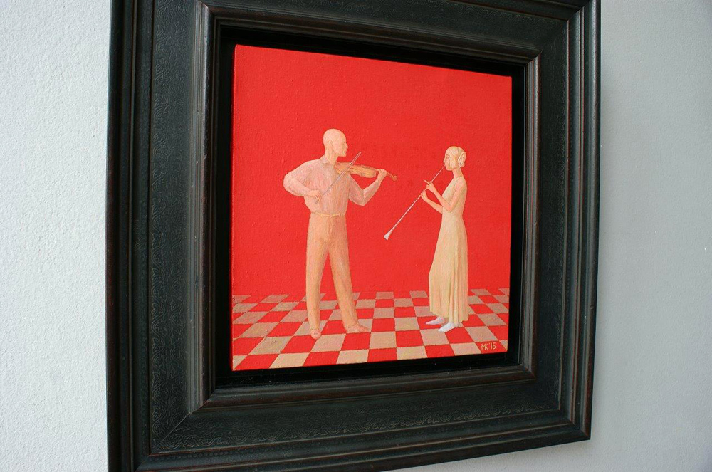 Mikołaj Kasprzyk - Duo (Oil on Canvas | Größe: 52 x 52 cm | Preis: 3200 PLN)