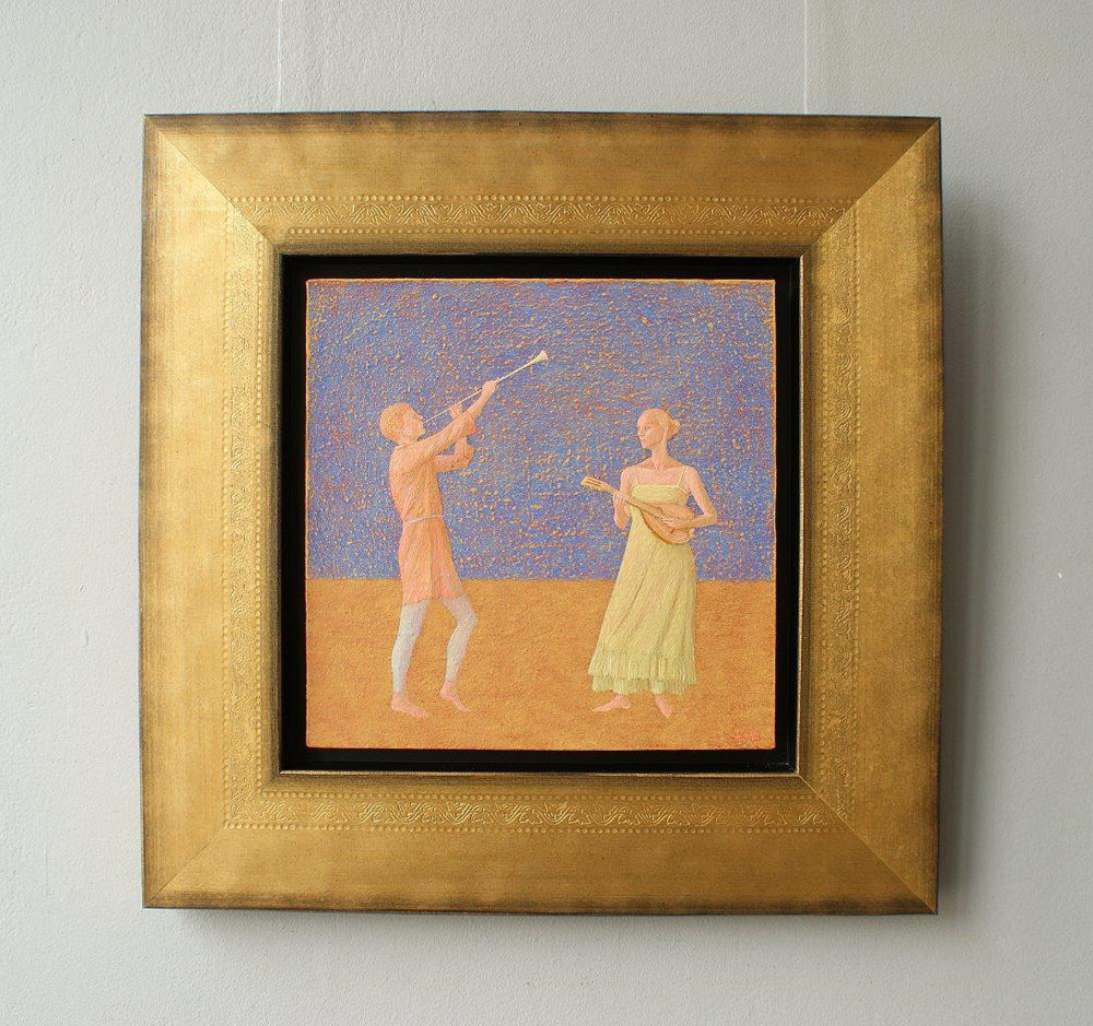 Mikołaj Kasprzyk - Duo (Oil on Canvas | Wymiary: 52 x 52 cm | Cena: 3200 PLN)