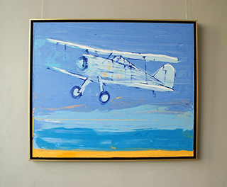 Jacek Łydżba : White airplane : Oil on Canvas