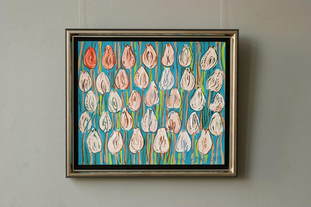 Edward Dwurnik - White tulips (Oil on Canvas | Size: 64 x 55 cm | Price: 6500 PLN)