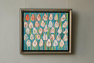 Edward Dwurnik : White tulips : Oil on Canvas