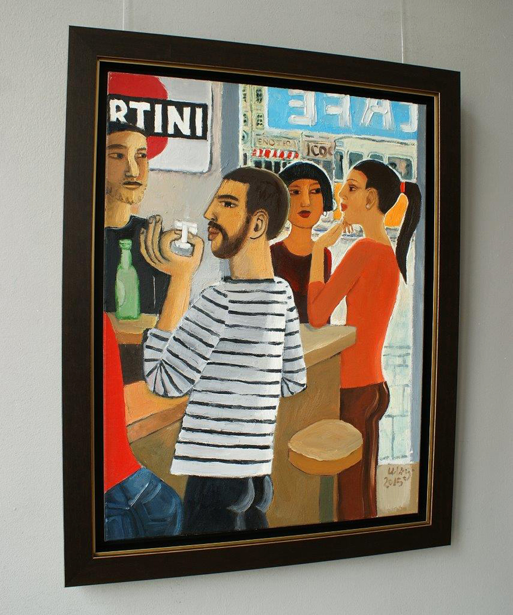 Krzysztof Kokoryn - At the bar (Oil on Canvas | Wymiary: 74 x 94 cm | Cena: 7500 PLN)