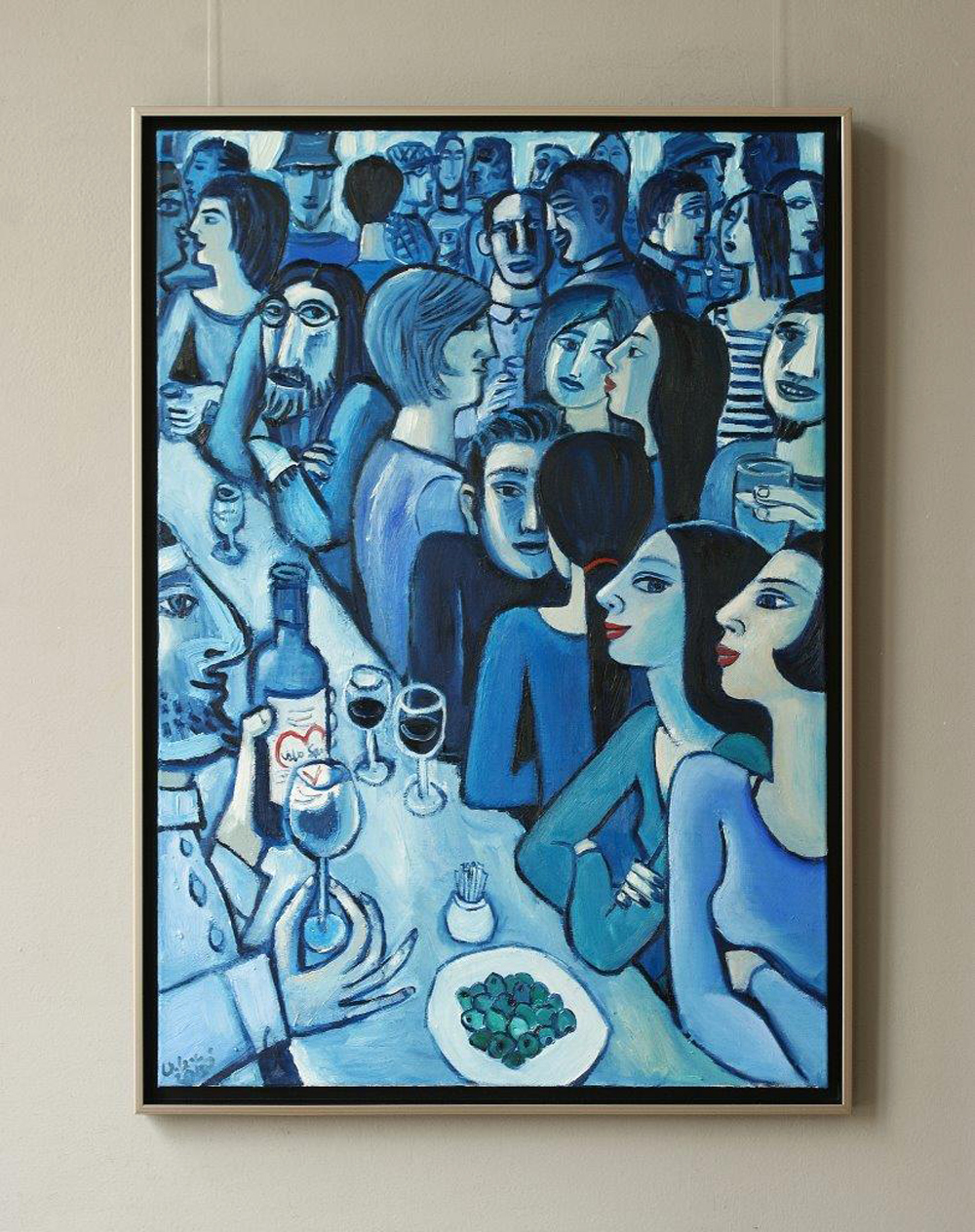 Krzysztof Kokoryn - Blue bar (Oil on Canvas | Größe: 75 x 105 cm | Preis: 7000 PLN)