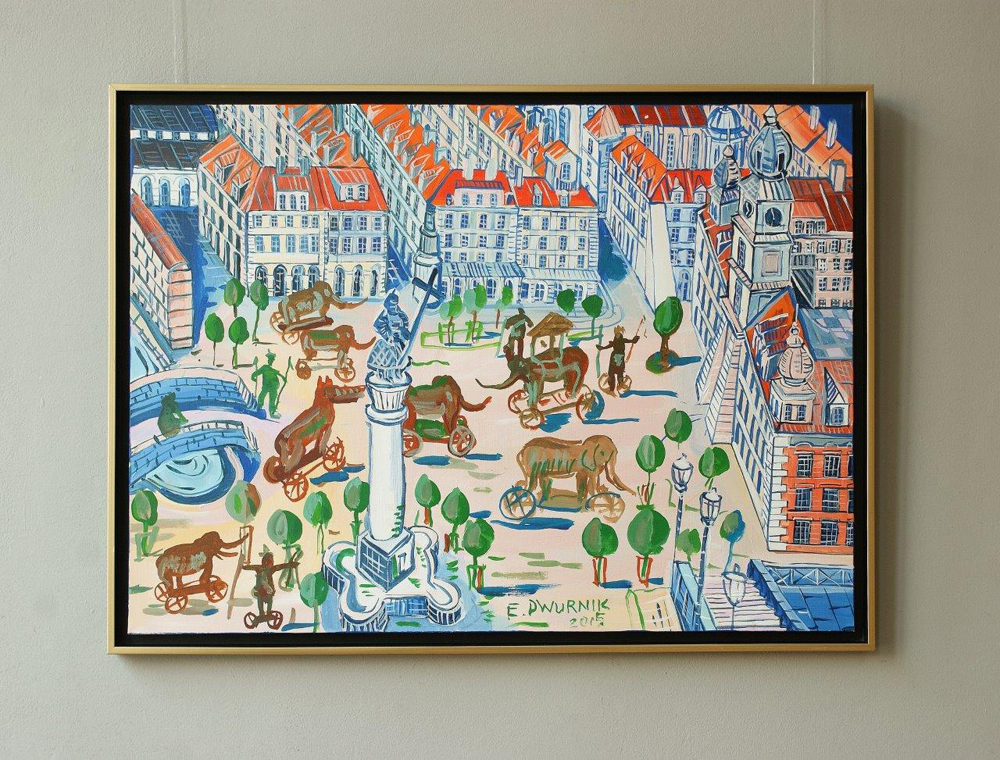 Edward Dwurnik - Warsaw - Old Town (Oil on Canvas | Size: 105 x 78 cm | Price: 16000 PLN)
