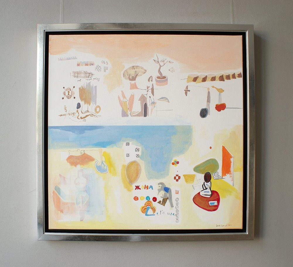 Jacek Cyganek - All is brighter in dreams (Tempera on Canvas | Size: 100 x 100 cm | Price: 3400 PLN)