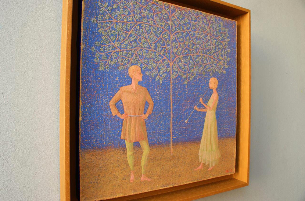 Mikołaj Kasprzyk - Duo (Oil on Canvas | Größe: 41 x 41 cm | Preis: 3200 PLN)