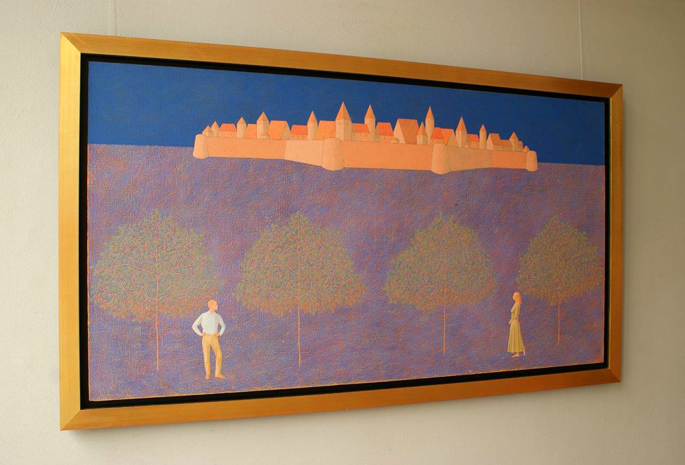 Mikołaj Kasprzyk - Meeting under the castle (Oil on Canvas | Wymiary: 164 x 95 cm | Cena: 9000 PLN)