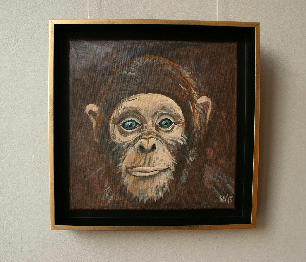 Bogna Gniazdowska - Monkey I (Oil on Canvas | Size: 36 x 36 cm | Price: 1200 PLN)