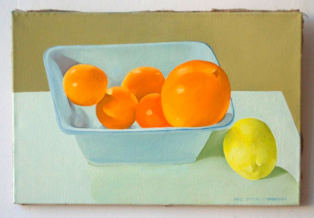 Tomasz Karabowicz - Still life with oranges (Oil on Canvas | Größe: 60 x 40 cm | Preis: 3200 PLN)
