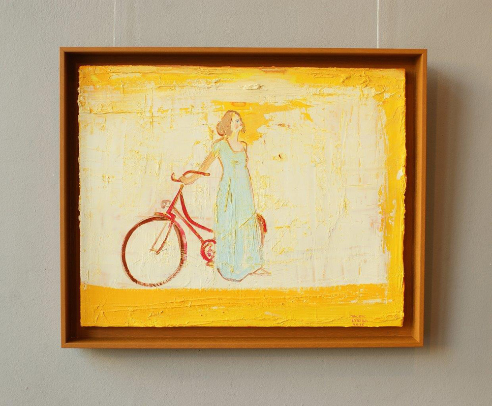 Jacek Łydżba - Cyclist I (Oil on Canvas | Size: 56 x 46 cm | Price: 3500 PLN)