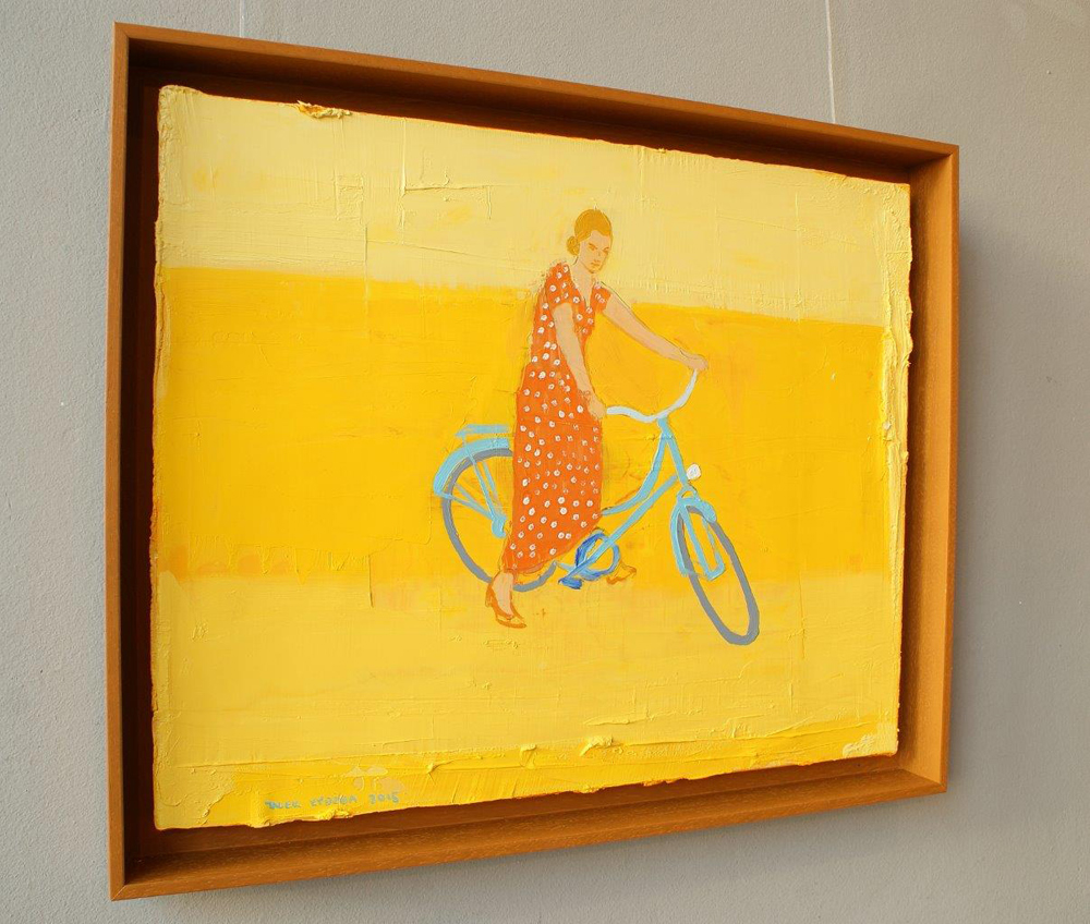 Jacek Łydżba - Cyclist II (Oil on Canvas | Size: 56 x 46 cm | Price: 3500 PLN)