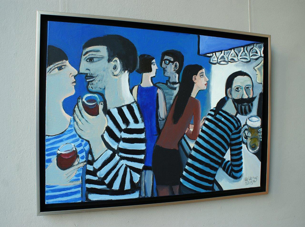 Krzysztof Kokoryn - Blue bar (Oil on Canvas | Größe: 75 x 55 cm | Preis: 5000 PLN)