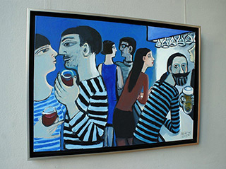 Krzysztof Kokoryn : Blue bar : Oil on Canvas