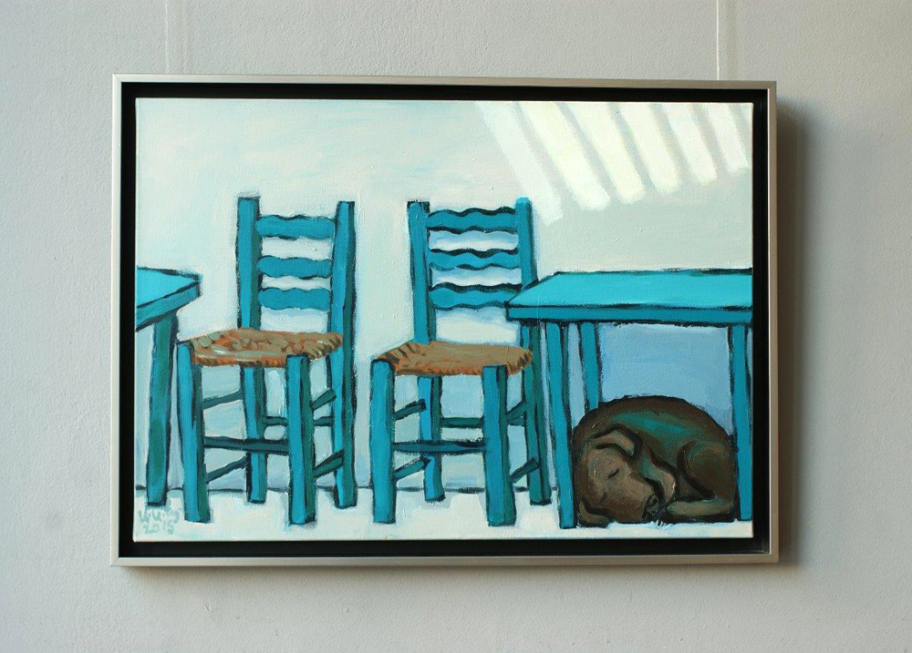 Krzysztof Kokoryn - Greek siesta (Oil on Canvas | Size: 75 x 55 cm | Price: 5000 PLN)