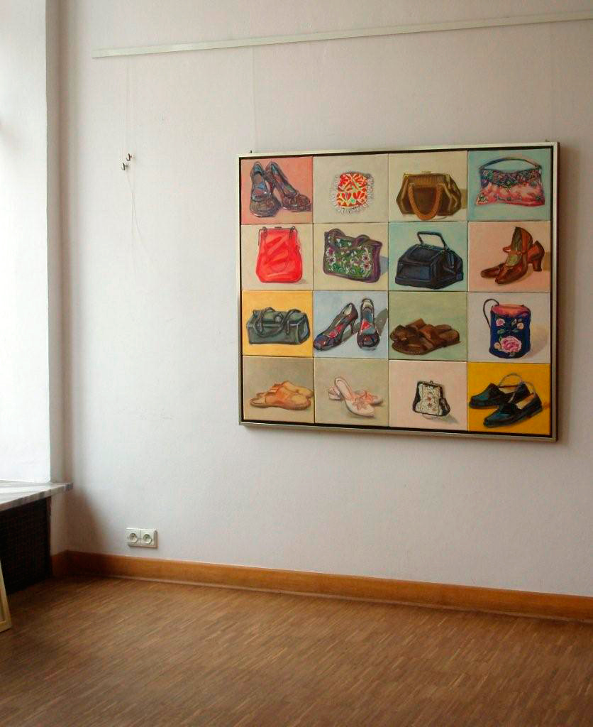 Bogna Gniazdowska - Bags and shoes (Oil on Canvas | Wymiary: 137 x 114 cm | Cena: 7000 PLN)