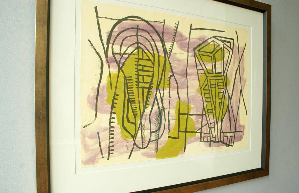 Ciro Beltrán - Confusing in green & violet (Serigraphy on paper | Größe: 95 x 76 cm | Preis: 3000 PLN)