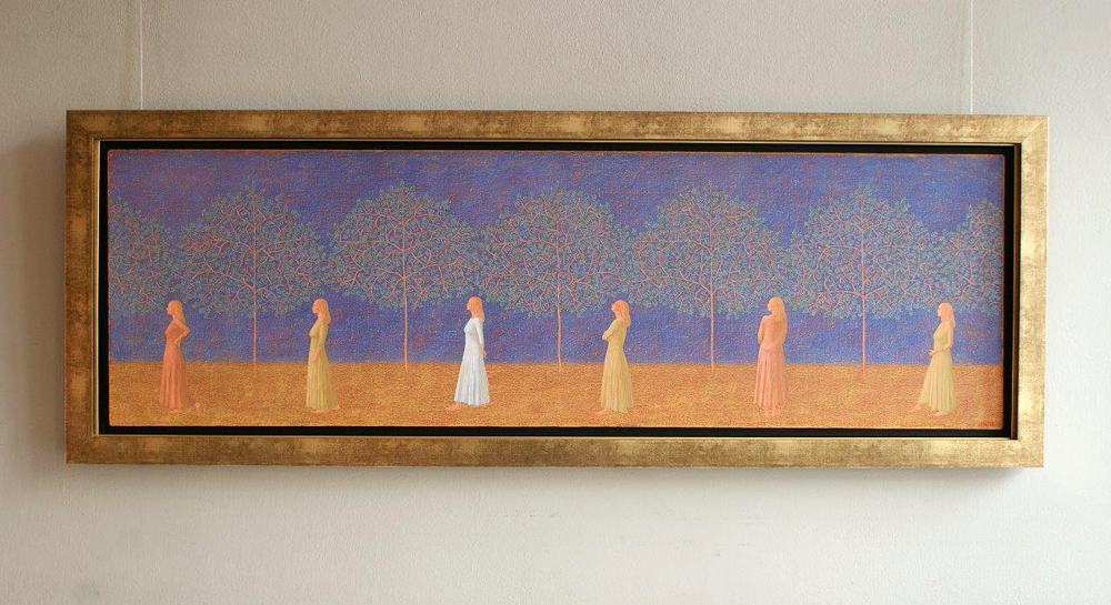 Mikołaj Kasprzyk - Walk (Oil on Canvas | Wymiary: 163 x 59 cm | Cena: 9000 PLN)
