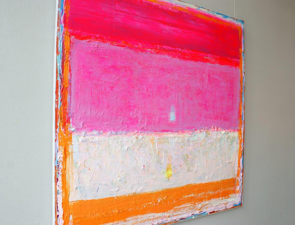 Sebastian Skoczylas - Pink euphoria (Oil on Canvas | Size: 100 x 100 cm | Price: 5800 PLN)