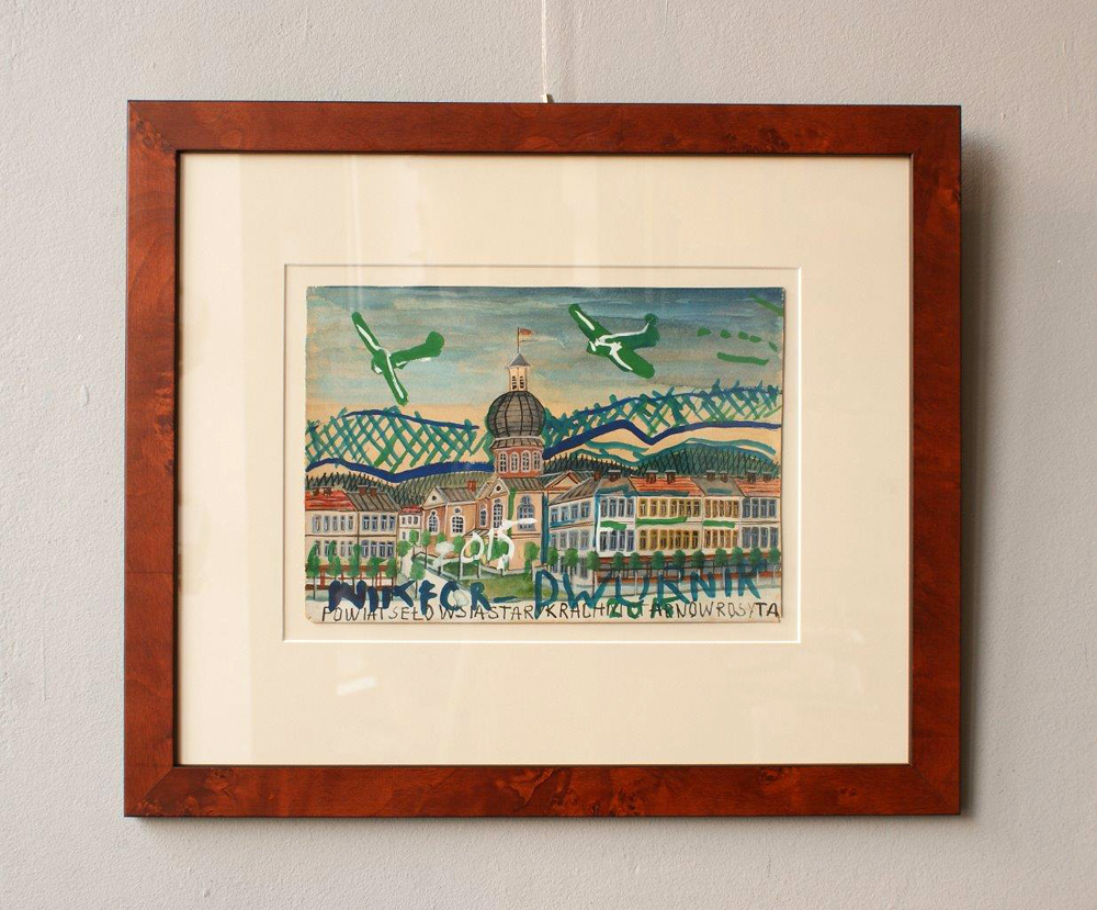 Edward Dwurnik - Around the town hall tower (Watercolour on paper | Size: 48 x 41 cm | Price: 2300 PLN)