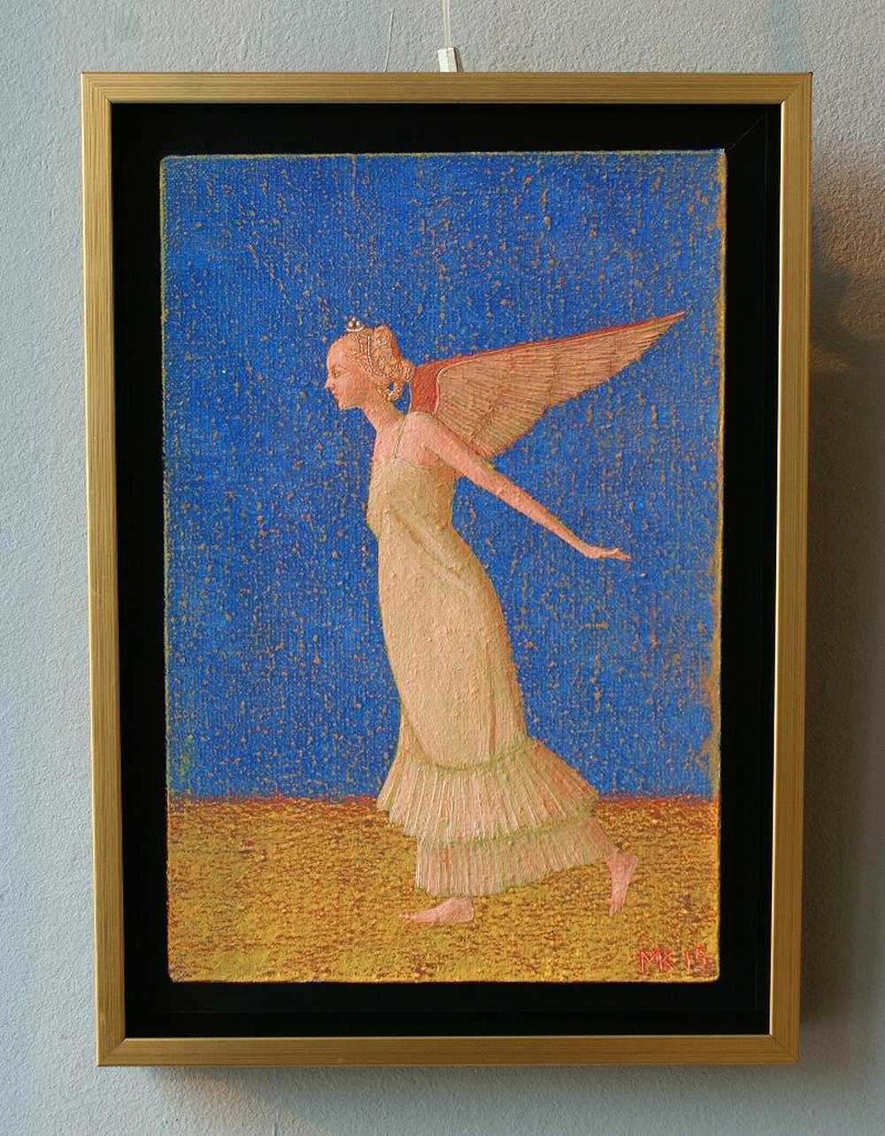 Mikołaj Kasprzyk - Angelic fly (Oil on Canvas | Size: 23 x 32 cm | Price: 1500 PLN)