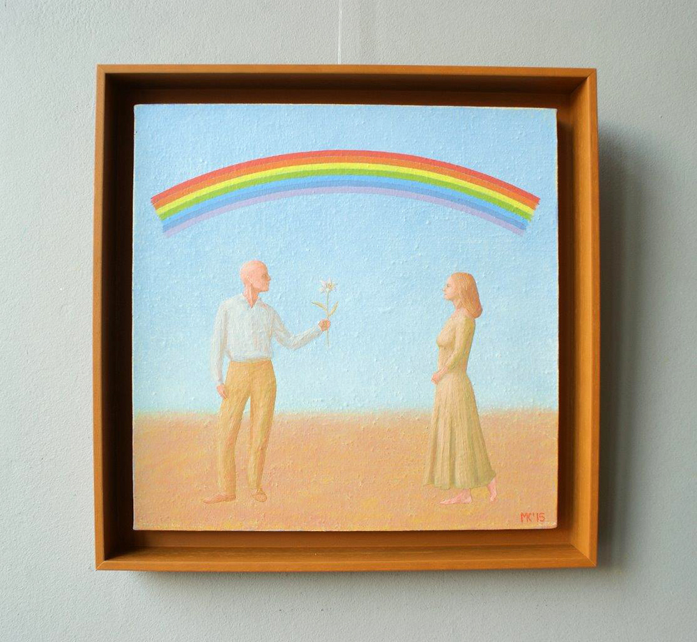 Mikołaj Kasprzyk - Rainbow (Oil on Canvas | Size: 41 x 41 cm | Price: 3200 PLN)