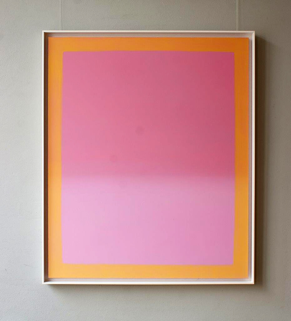 Anna Podlewska - Pink & Orange (Oil on Canvas | Size: 106 x 126 cm | Price: 7000 PLN)