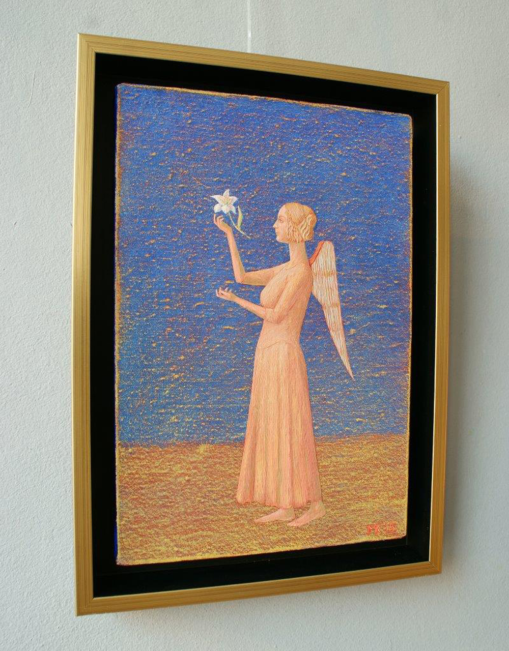 Mikołaj Kasprzyk - Angel (Oil on Canvas | Wymiary: 23 x 32 cm | Cena: 2200 PLN)