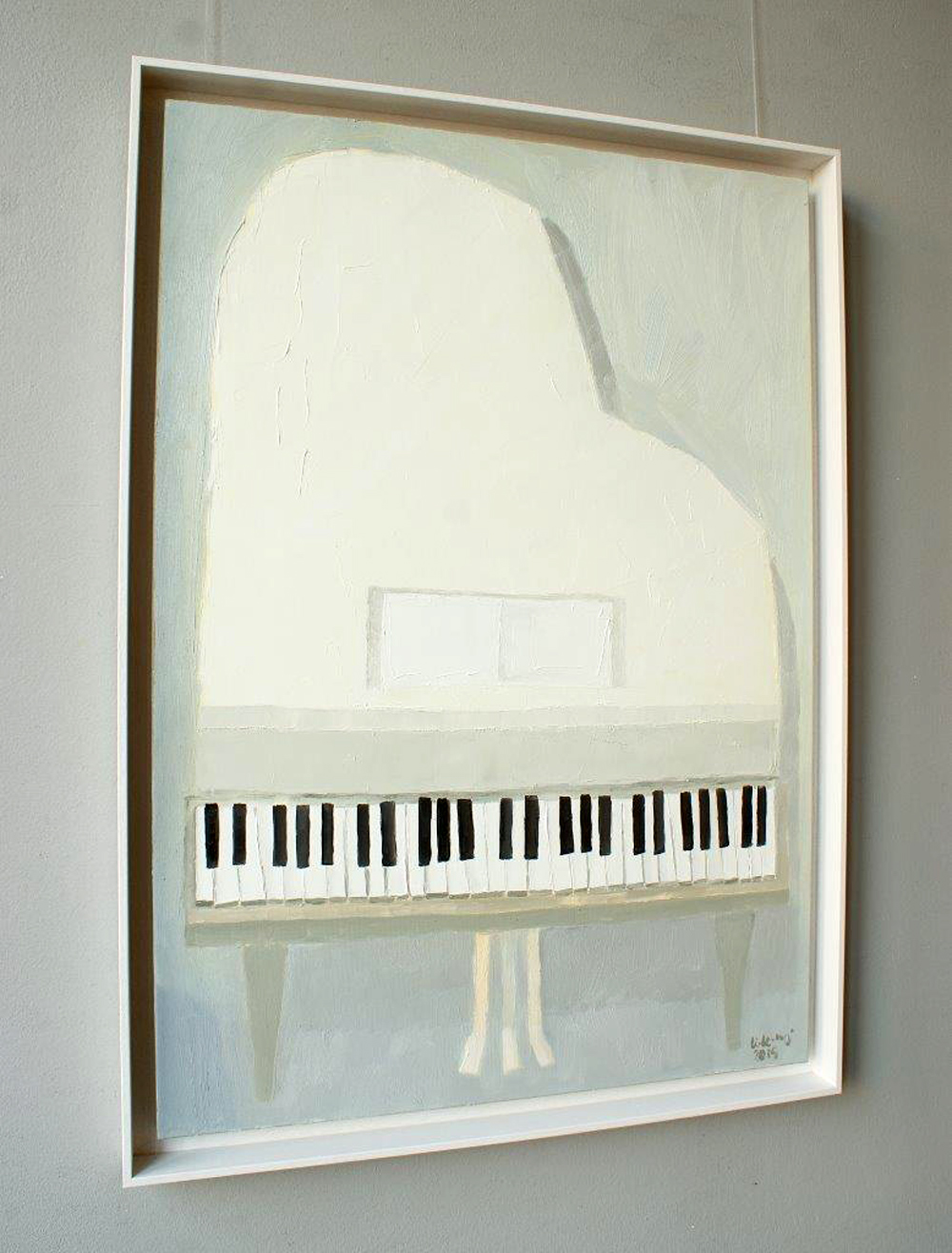 Krzysztof Kokoryn - White piano (Oil on Canvas | Size: 71 x 98 cm | Price: 7000 PLN)