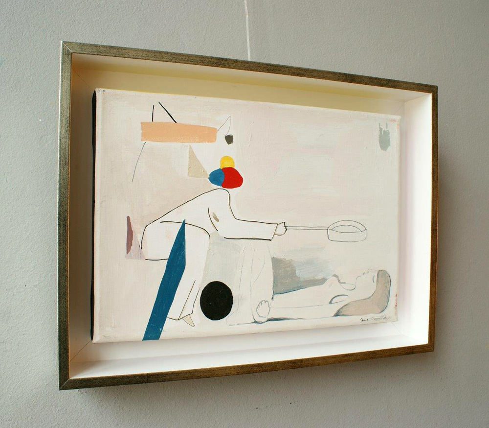 Jacek Cyganek - Sweet study (Tempera on canvas | Wymiary: 36 x 27 cm | Cena: 1400 PLN)