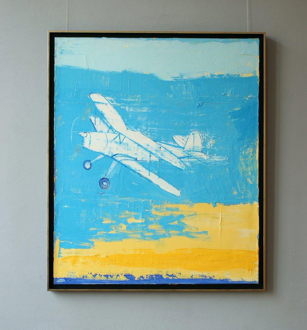 Jacek Łydżba - Plane (Oil on Canvas | Size: 106 x 126 cm | Price: 7000 PLN)