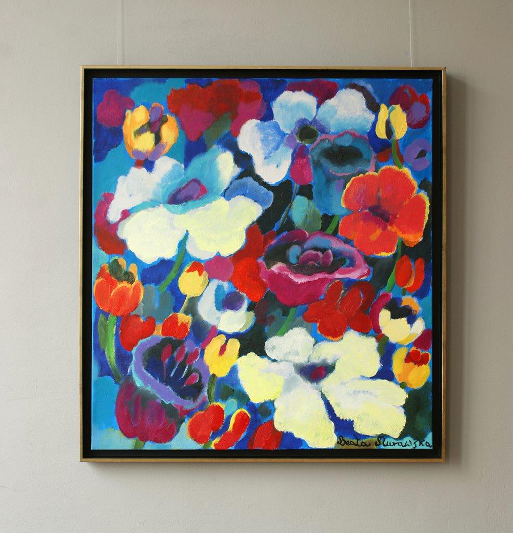 Beata Murawska - Party in the garden (Oil on Canvas | Größe: 96 x 106 cm | Preis: 5500 PLN)