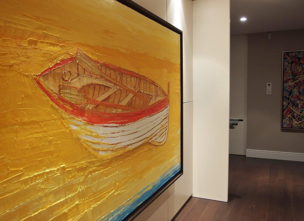 Jacek Łydżba - Boat on the sand (Oil on Canvas | Size: 206 x 152 cm | Price: 9000 PLN)