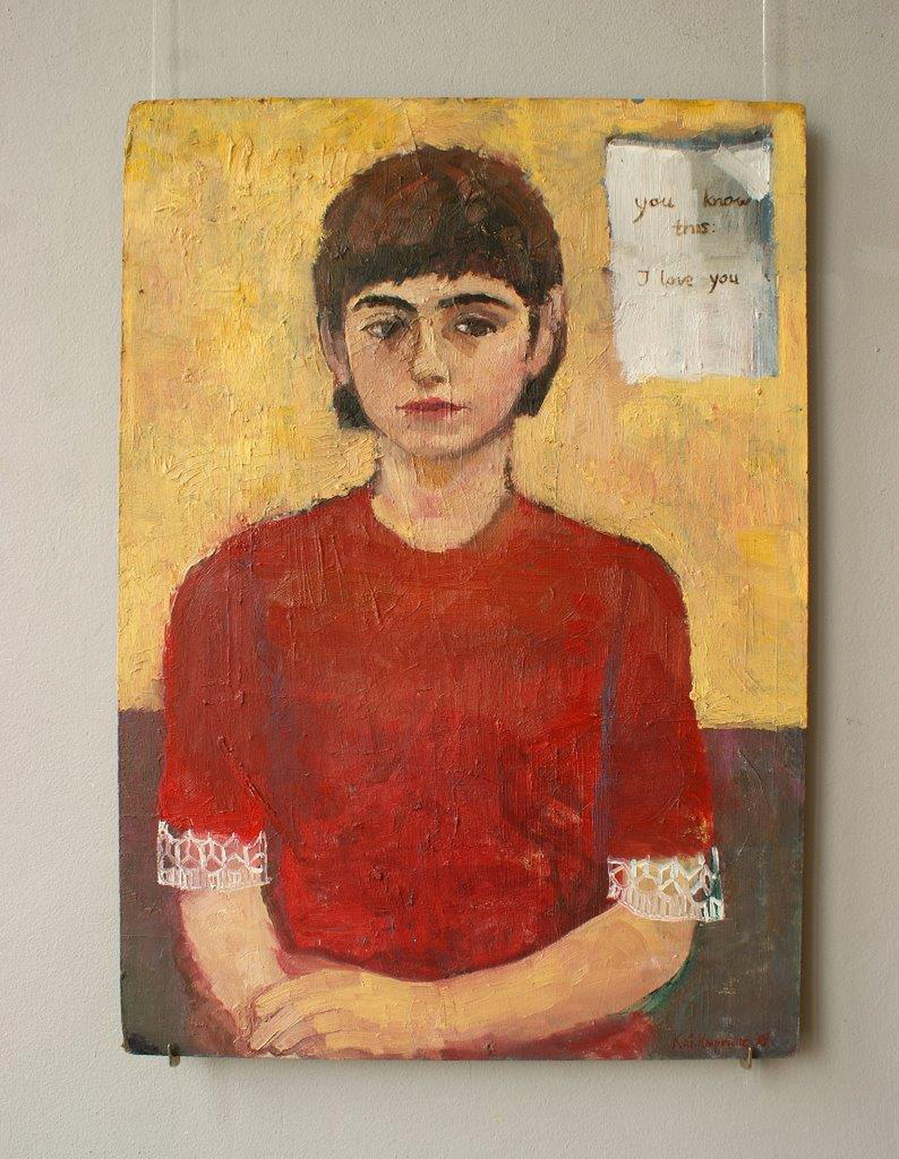 Katarzyna Karpowicz - Self-portrait from childhood (Oil on Canvas | Wymiary: 47 x 67 cm | Cena: 4500 PLN)