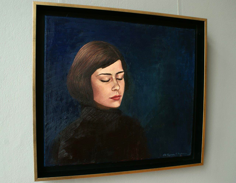 Katarzyna Karpowicz - Blue (Oil on Canvas | Size: 52 x 47 cm | Price: 4000 PLN)