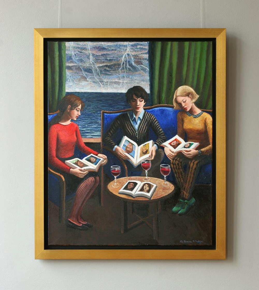 Katarzyna Karpowicz - History of art students (Oil on Canvas | Wymiary: 94 x 113 cm | Cena: 9600 PLN)