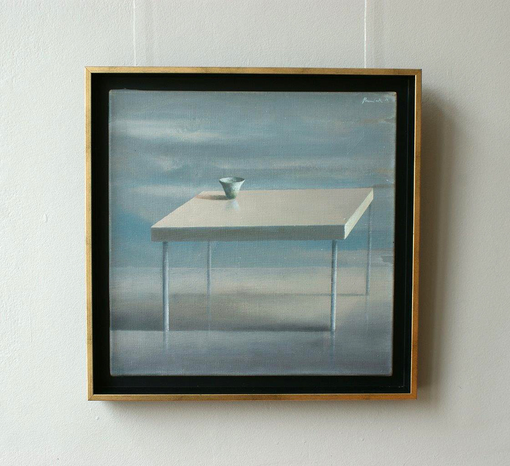 Łukasz Huculak - Table (black frame) (Oil on Canvas | Size: 46 x 46 cm | Price: 4300 PLN)