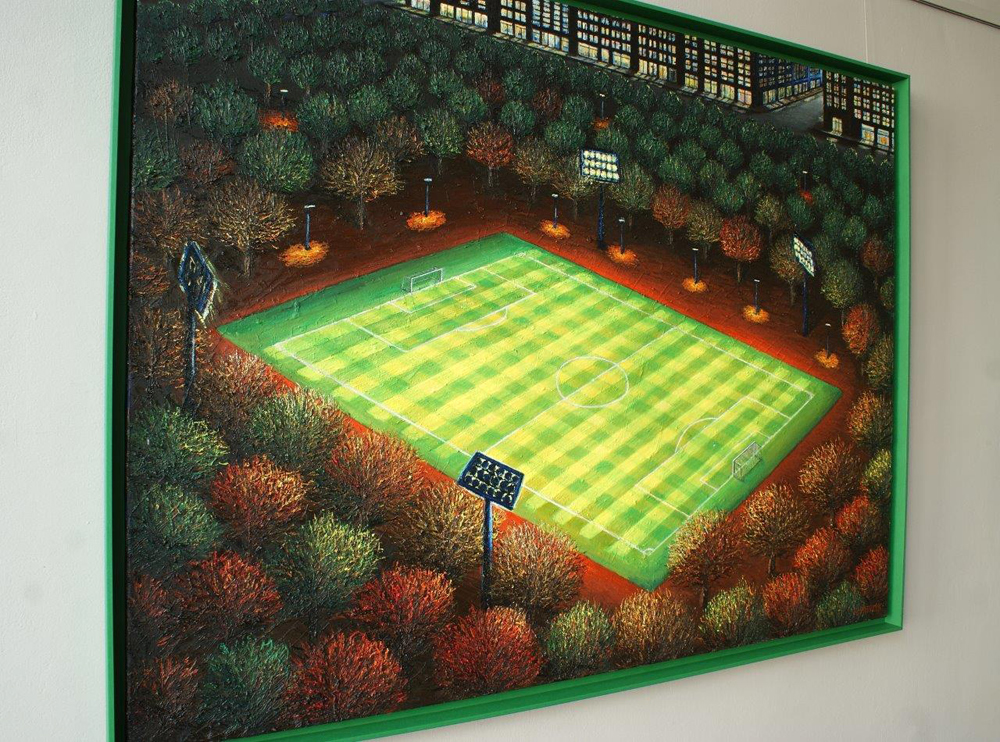 Adam Patrzyk - Football in central park (Oil on Canvas | Wymiary: 166 x 126 cm | Cena: 25000 PLN)