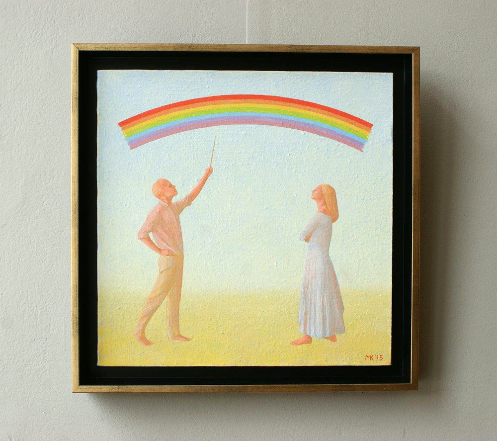 Mikołaj Kasprzyk - Rainbow Prototype (Oil on Canvas | Wymiary: 41 x 41 cm | Cena: 3200 PLN)