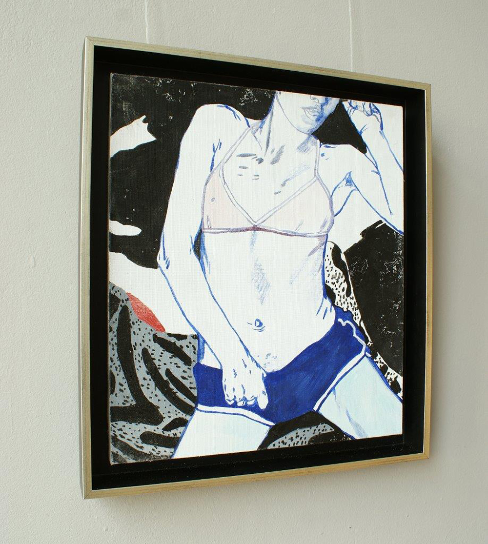 Agnieszka Sandomierz - Self love III (Tempera on canvas | Wymiary: 41 x 46 cm | Cena: 3500 PLN)