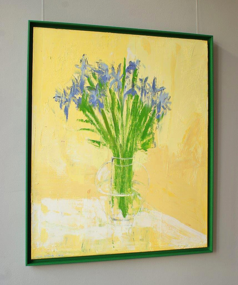 Jacek Łydżba - Cornflowers (Oil on Canvas | Size: 106 x 126 cm | Price: 7000 PLN)