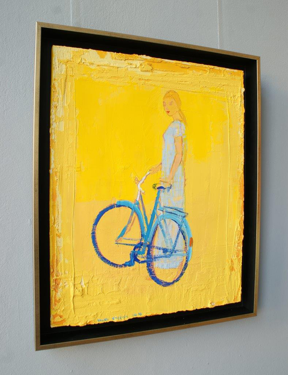 Jacek Łydżba - Cyclist (Oil on Canvas | Size: 46 x 56 cm | Price: 3500 PLN)