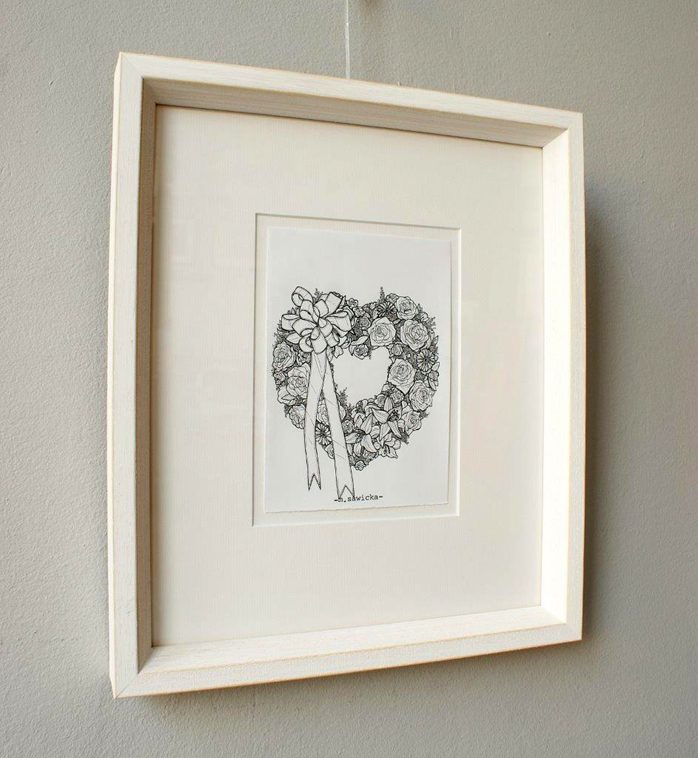 Magdalena Sawicka - Wreath (Ink on paper | Size: 26 x 31 cm | Price: 1200 PLN)