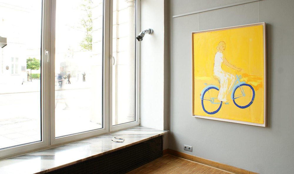 Jacek Łydżba - Cyclist (Oil on Canvas | Wymiary: 106 x 126 cm | Cena: 7000 PLN)