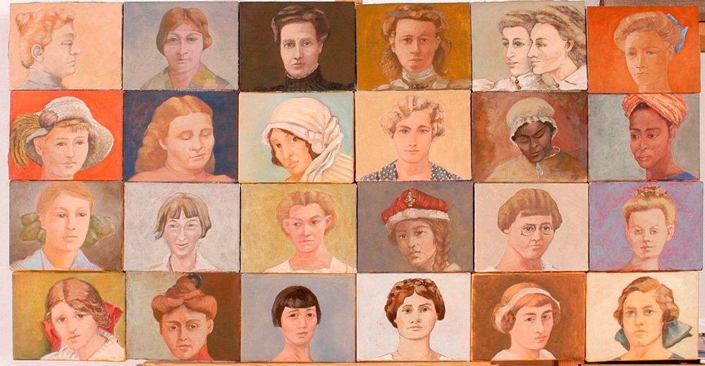 Bogna Gniazdowska - Faces (Oil on Canvas | Größe: 150 x 100 cm | Preis: 7000 PLN)