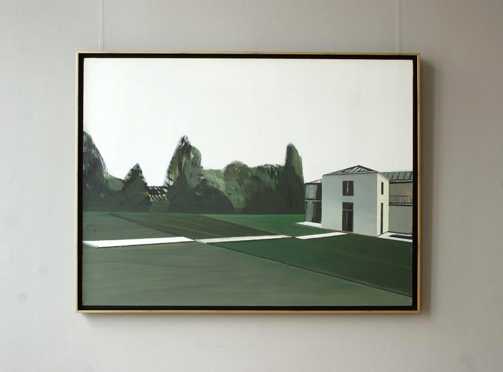 Maria Kiesner - Villa in the garden (Oil on Canvas | Size: 126 x 96 cm | Price: 4500 PLN)