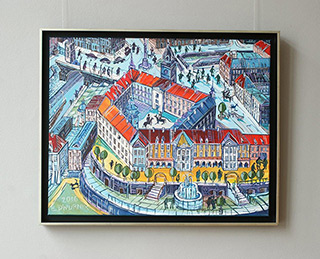 Edward Dwurnik : Warsaw Royal Castle : Oil on Canvas