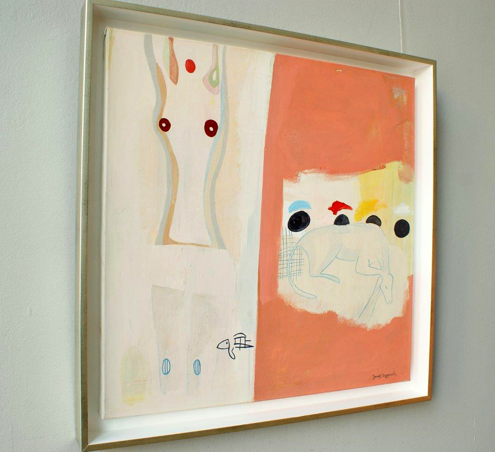 Jacek Cyganek - Innocent (Tempera on canvas | Size: 56 x 56 cm | Price: 2600 PLN)