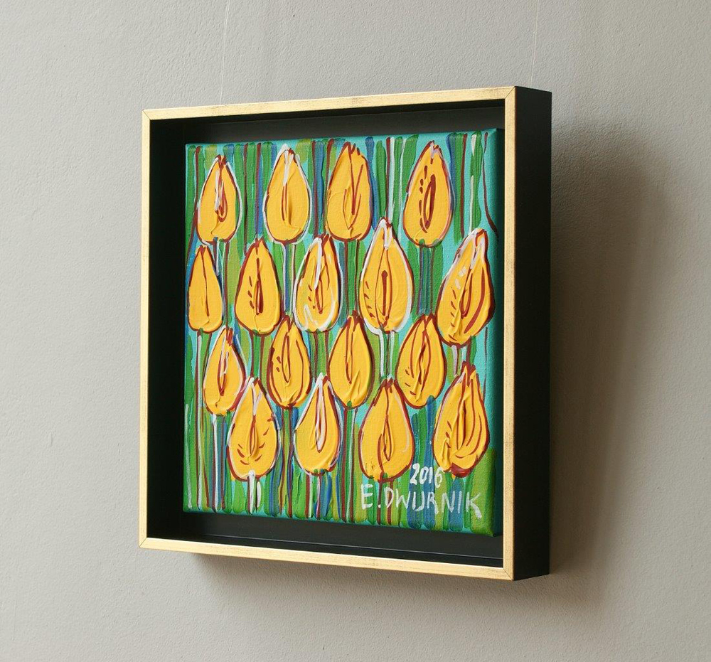 Edward Dwurnik - Tulips No. 5 (Oil on Canvas | Size: 36 x 36 cm | Price: 4000 PLN)