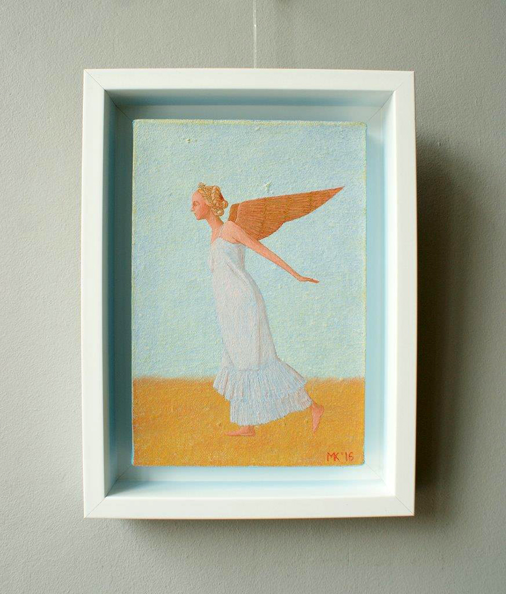 Mikołaj Kasprzyk - Light angel (Oil on Canvas | Size: 26 x 35 cm | Price: 1500 PLN)